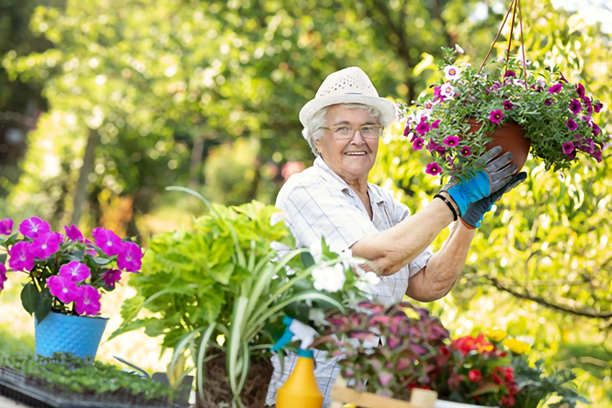 Person gardening