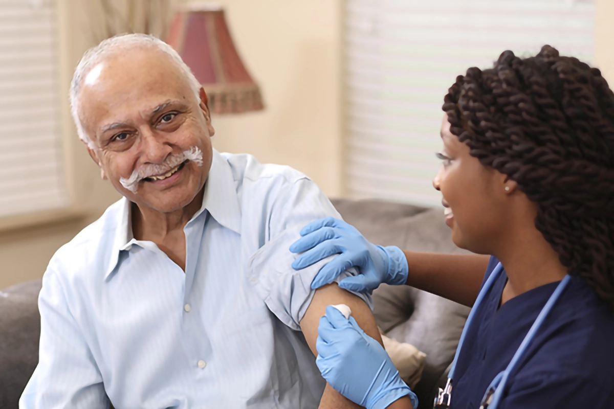 patient receiving a vaccine