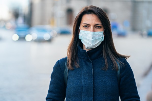 Image of patient wearing a face mask